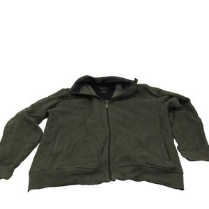 Arrow Mens Green Full-Zip‎ Sueded-Fleece-Jacket. Size XL Cotton Blend